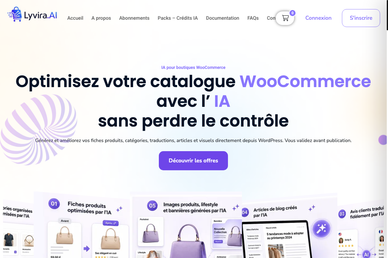 Réalisations 1 Lyvira.AI — Plateforme IA